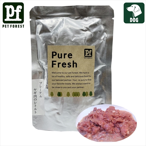 PF ピュアフレッシュ プレミアムヤギ肉のレトルト80g[犬・猫用、副食]画像