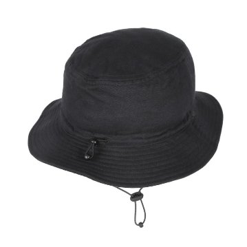 Phatee - BUCKET HAT CHIN STRAP / BLACK TWILLの画像