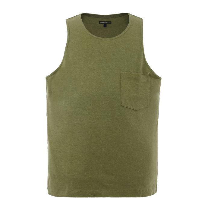 Phatee - SUPERB THREAD POCKET TANK / MACCHA | Phatee Wear