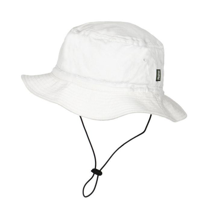 Phatee - BUCKET HAT CHIN STRAP / WHITE TWILLの画像