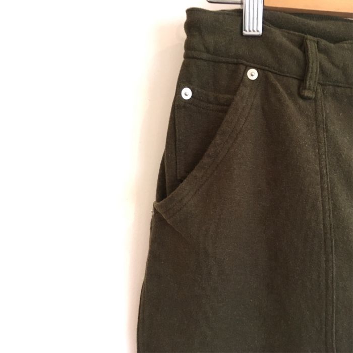 Phatee - HEMP SWEAT W KNEE PAINTER PANTS / OLIVE (OUTLET)の画像