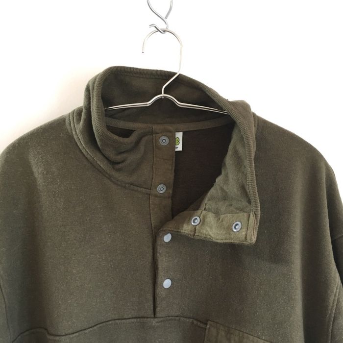 Phatee - HEMP SWEAT SNAP TEE / OLIVEの画像
