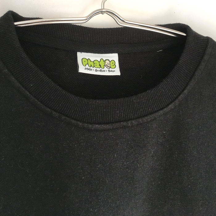 Phatee - HEMP SWEAT CREW LOGO / BLACK (shop limited)の画像