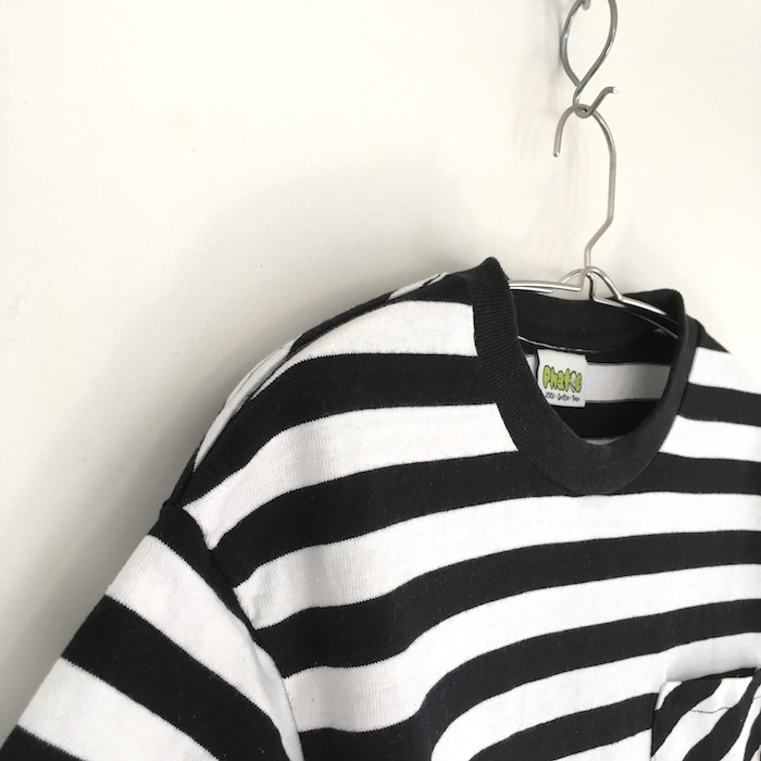 Phatee - HEMP TEE S/S POCKET UPCYCLE / BORDERの画像
