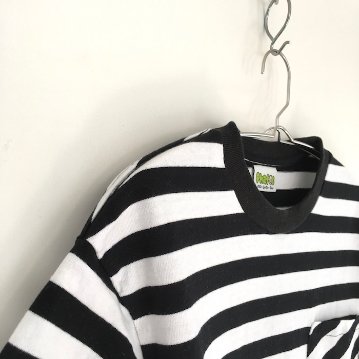 Phatee - HEMP TEE S/S POCKET UPCYCLE / BORDERの画像