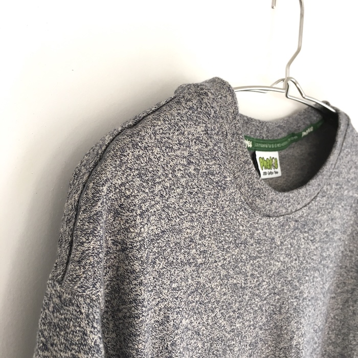 Phatee - HEMP TEE HEAVY WEIGHT UPCYCLE / HEATHER NAVYの画像