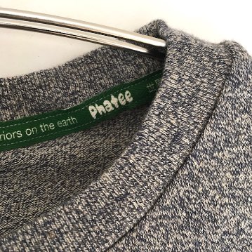 Phatee - HEMP TEE HEAVY WEIGHT UPCYCLE / HEATHER NAVYの画像