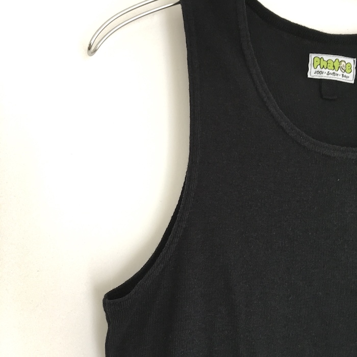 Phatee - HEMP RIB TANK TOP / BLACKの画像