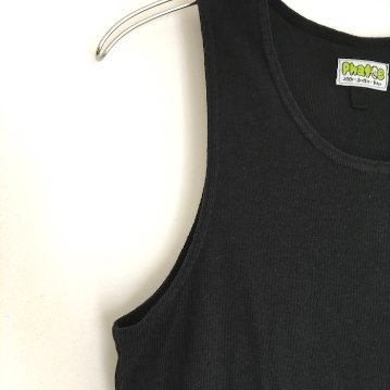 Phatee - HEMP RIB TANK TOP / BLACKの画像