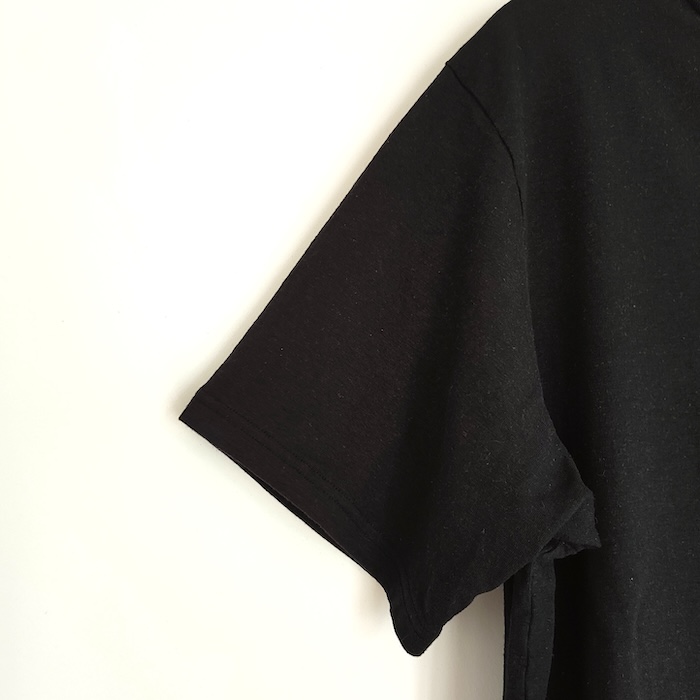 Phatee - HEMP HENLEY NECK S/S / BLACKの画像
