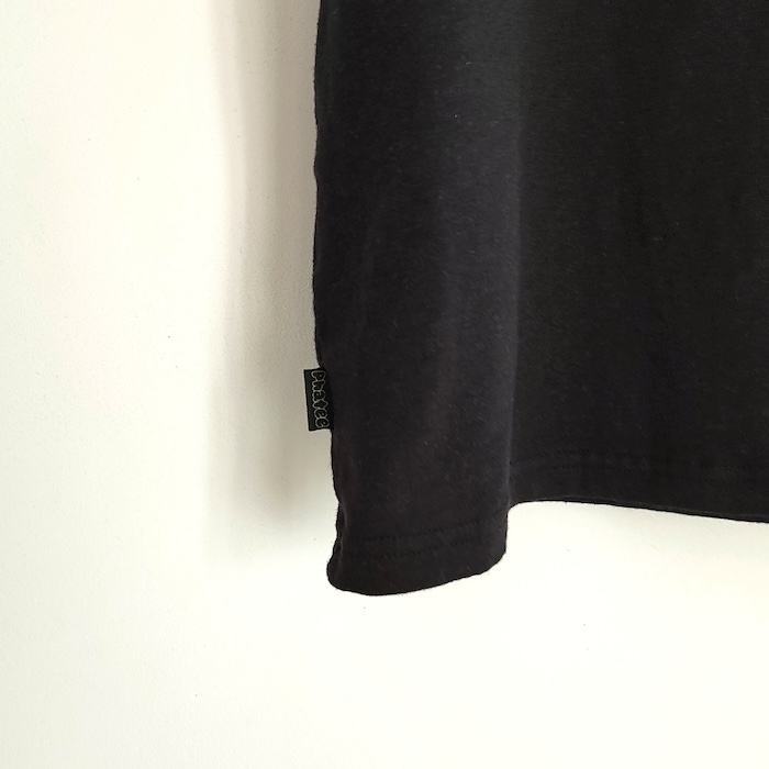 Phatee - HEMP HENLEY NECK S/S / BLACKの画像