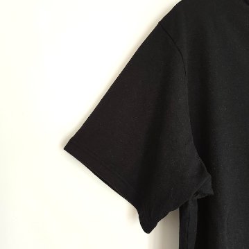 Phatee - HEMP HENLEY NECK S/S / BLACKの画像