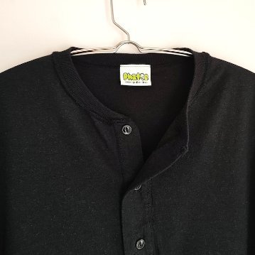 Phatee - HEMP HENLEY NECK S/S / BLACKの画像