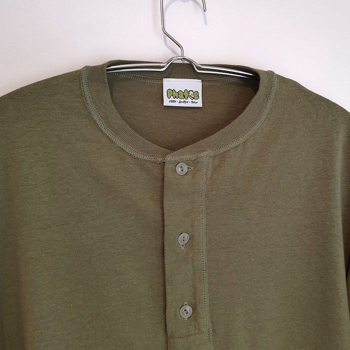 Phatee - HEMP HENLEY NECK S/S / MACCHAの画像