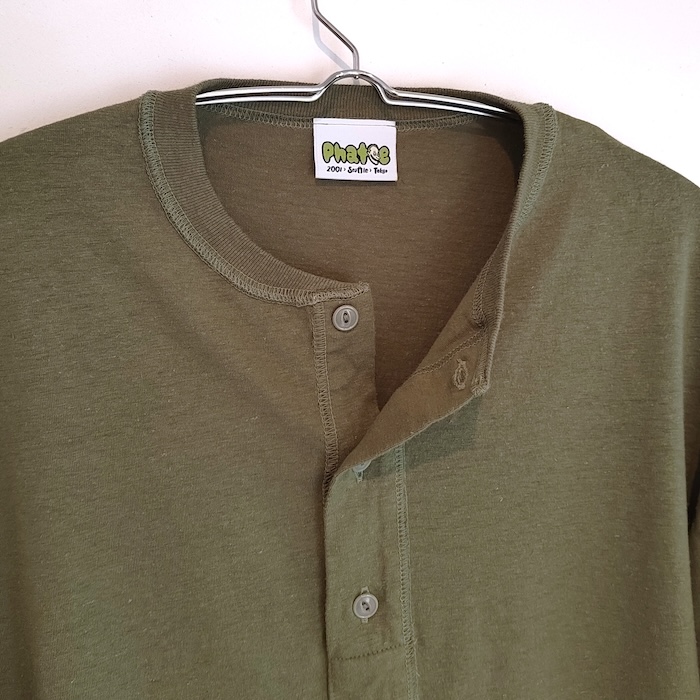 Phatee - HEMP HENLEY NECK S/S / MACCHAの画像