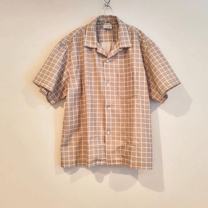 Phatee SPECIALS - S/S SHIRTS + SHORTS SET-UP / BEIGE CHECKの画像
