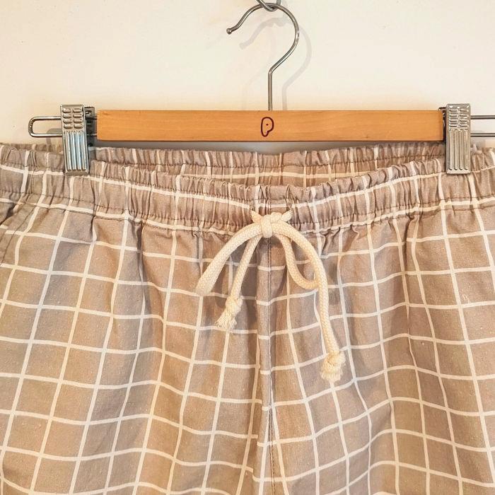 Phatee SPECIALS - S/S SHIRTS + SHORTS SET-UP / BEIGE CHECKの画像