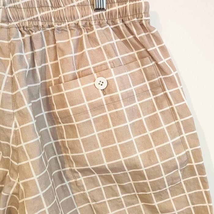 Phatee SPECIALS - S/S SHIRTS + SHORTS SET-UP / BEIGE CHECKの画像