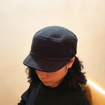 Phatee - HALF CAP RECYCLED FLEECE / BLACK FLEECEの画像