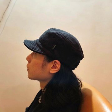 Phatee - HALF CAP RECYCLED FLEECE / BLACK FLEECEの画像