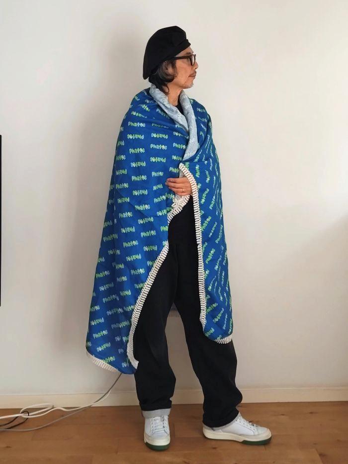 LABORATORY-STOLE HEMP 100% / BLUE LOGOの画像