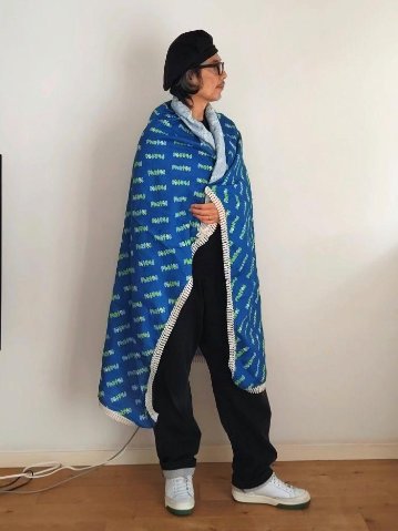 LABORATORY-STOLE HEMP 100% / BLUE LOGOの画像