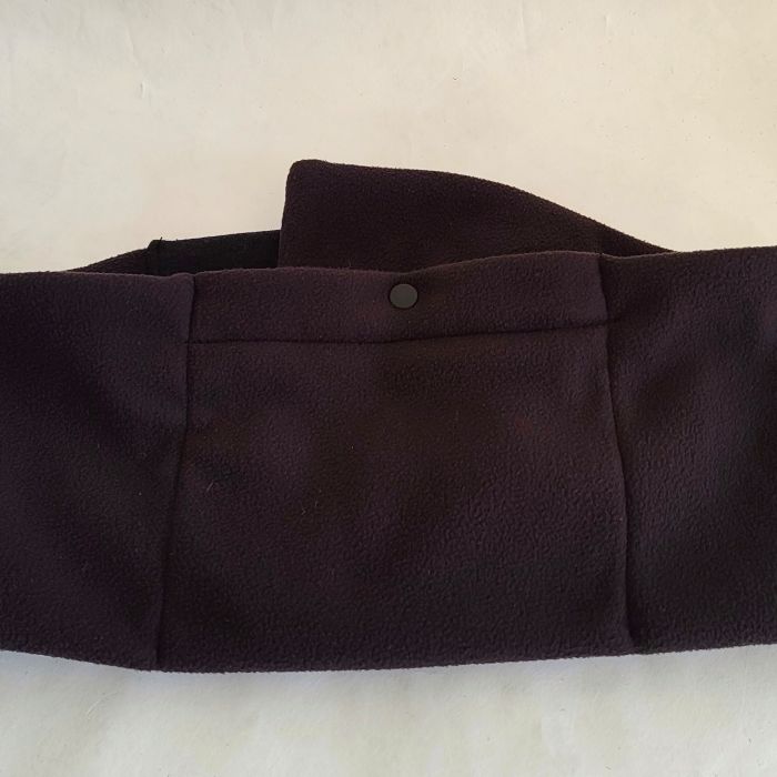 Phatee - LOOP MUFFLER HEMP SWEAT + RECYCLE FLEECE- BLACKの画像