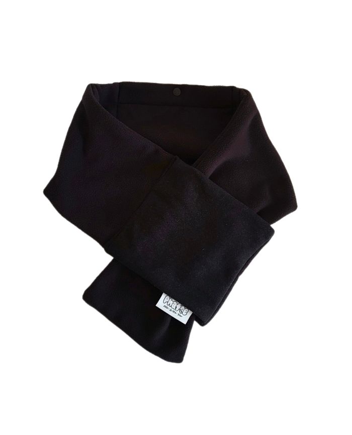 Phatee - LOOP MUFFLER HEMP SWEAT + RECYCLE FLEECE- BLACKの画像