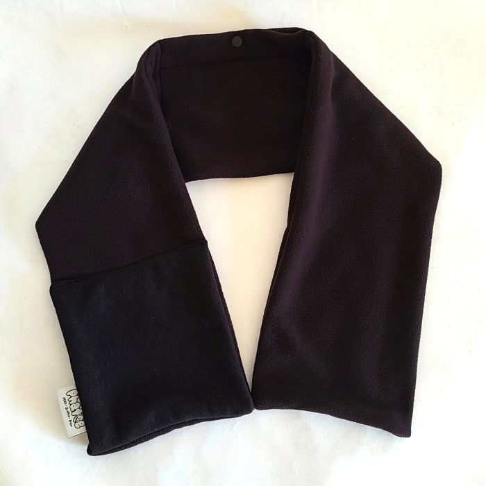 Phatee - LOOP MUFFLER HEMP SWEAT + RECYCLE FLEECE- BLACKの画像