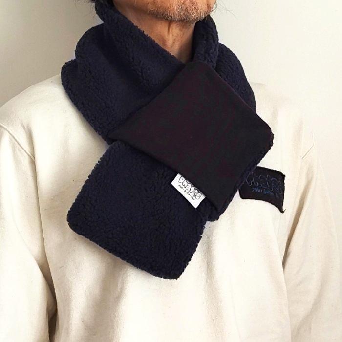 Phatee - LOOP MUFFLER HEMP SWEAT + RECYCLE BOA- NAVYの画像