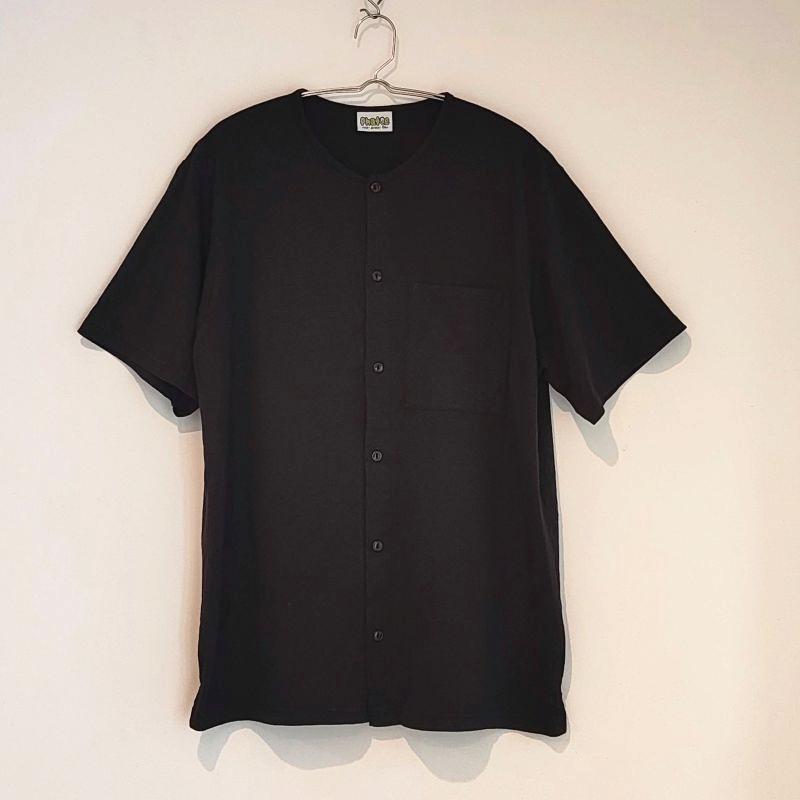 Phatee - NO COLLAR SHIRTS HEMP JERSEY / BLACKの画像
