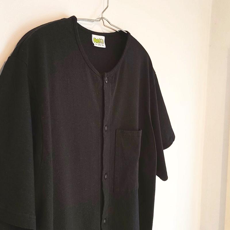 Phatee - NO COLLAR SHIRTS HEMP JERSEY / BLACKの画像