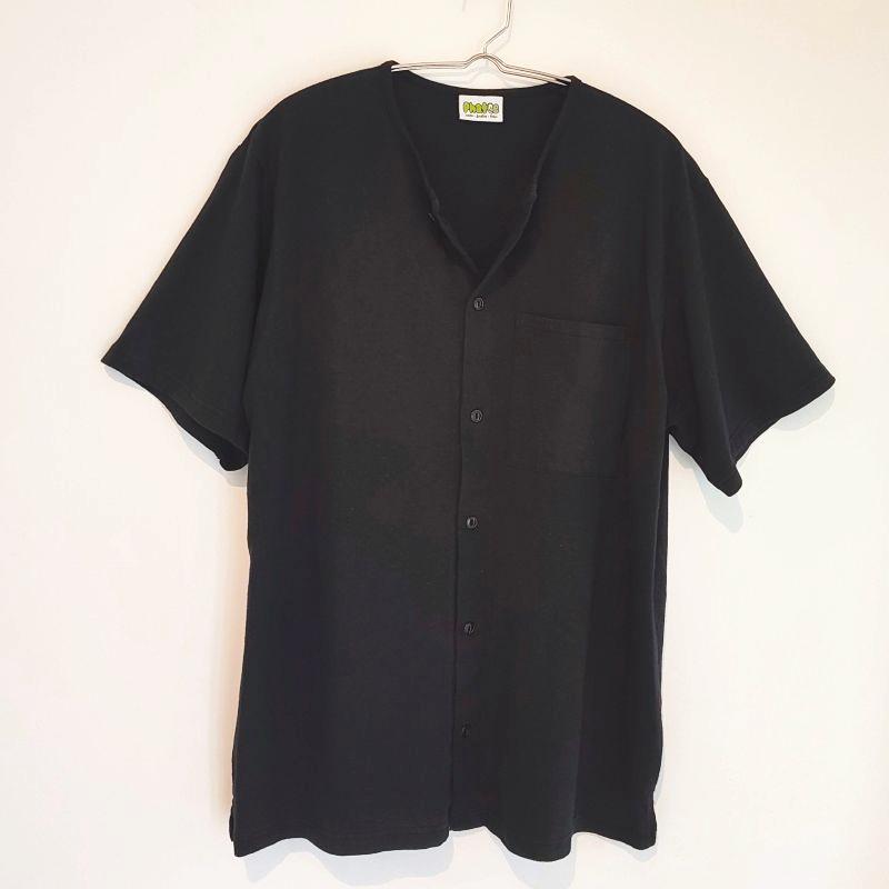 Phatee - NO COLLAR SHIRTS HEMP JERSEY / BLACKの画像