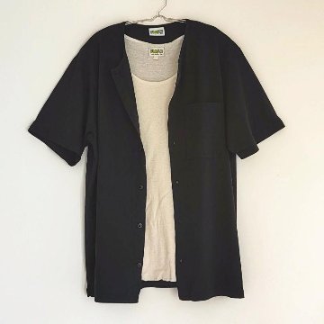 Phatee - NO COLLAR SHIRTS HEMP JERSEY / BLACKの画像