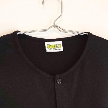 Phatee - NO COLLAR SHIRTS HEMP JERSEY / BLACKの画像