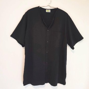 Phatee - NO COLLAR SHIRTS HEMP JERSEY / BLACKの画像