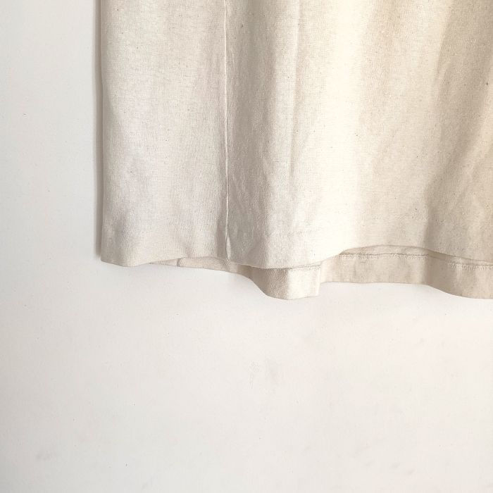 hemp / organic cotton henley wide tank top/ kinariの画像