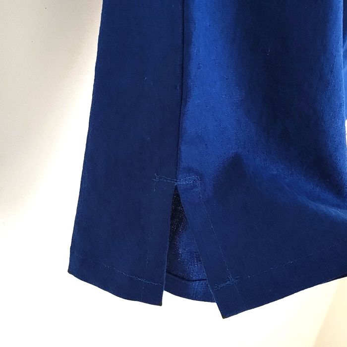 Phatee - hemp/coton plain weave easy long pants / blue (sharing with the CEO)の画像