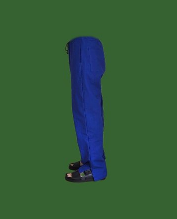 Phatee - hemp/coton plain weave easy long pants / blue (sharing with the CEO)の画像
