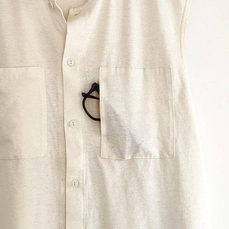 Phatee - NO SLEEVE SHIRTS HEMP JERSEY- KINARIの画像