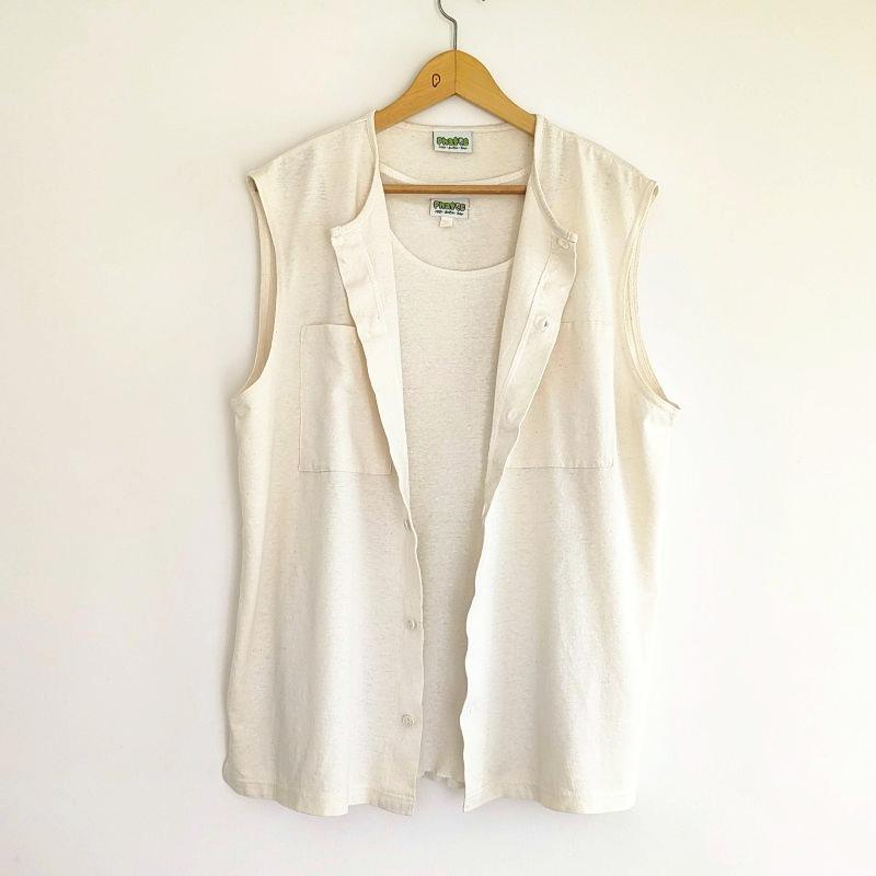 Phatee - NO SLEEVE SHIRTS HEMP JERSEY- KINARIの画像