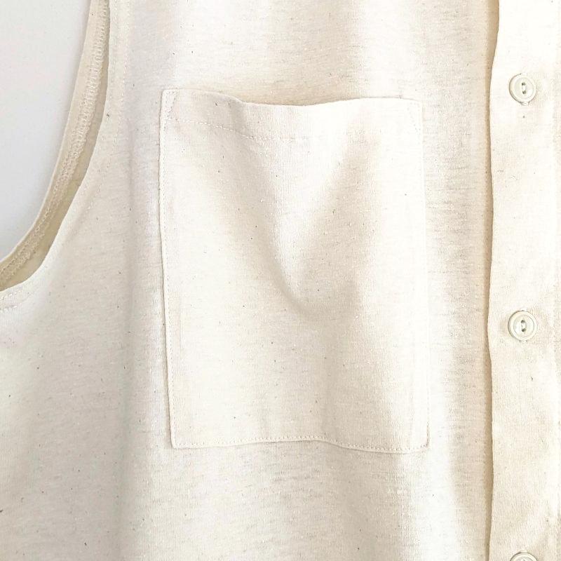 Phatee - NO SLEEVE SHIRTS HEMP JERSEY- KINARIの画像