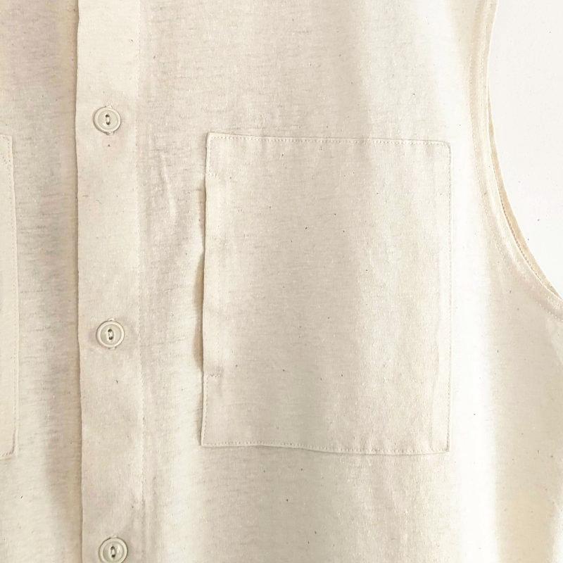 Phatee - NO SLEEVE SHIRTS HEMP JERSEY- KINARIの画像