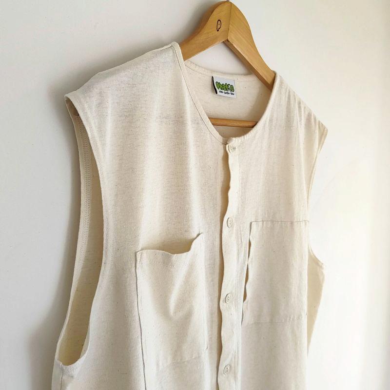 Phatee - NO SLEEVE SHIRTS HEMP JERSEY- KINARIの画像
