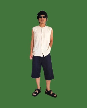 Phatee - NO SLEEVE SHIRTS HEMP JERSEY- KINARIの画像