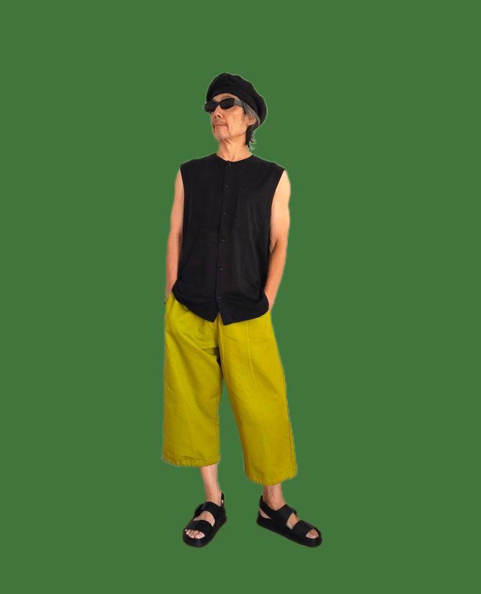 Phatee - NO SLEEVE SHIRTS HEMP JERSEY- BLACKの画像