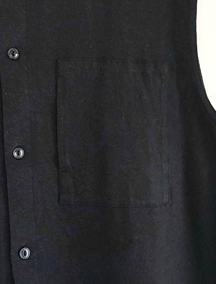Phatee - NO SLEEVE SHIRTS HEMP JERSEY- BLACKの画像