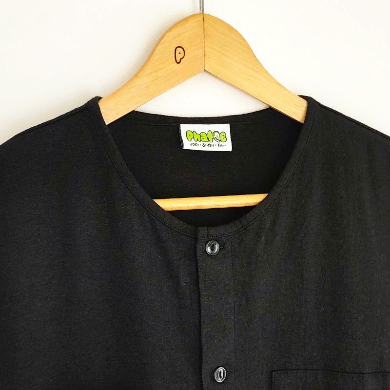 Phatee - NO SLEEVE SHIRTS HEMP JERSEY- BLACKの画像