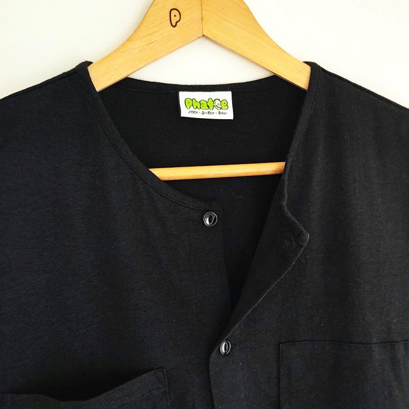 Phatee - NO SLEEVE SHIRTS HEMP JERSEY- BLACKの画像