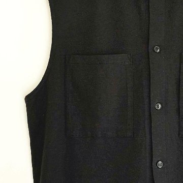 Phatee - NO SLEEVE SHIRTS HEMP JERSEY- BLACKの画像